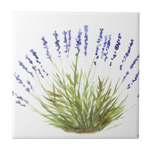 Carreau Lavender herbe florale cuisine rustique aquarelle (Devant)