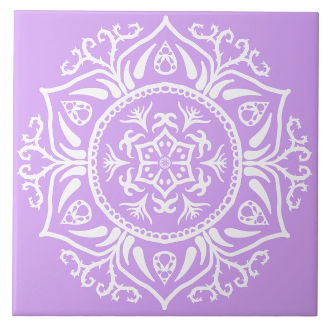 Carreau Lavender Mandala (Devant)