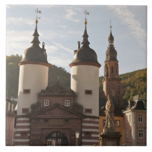 Carreau Le Alte Brucke dans la vieille ville, Heidelberg,