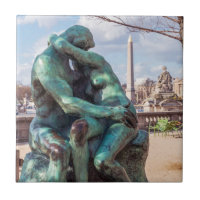 Le baiser d'Auguste Rodin aux Tuileries, Paris
