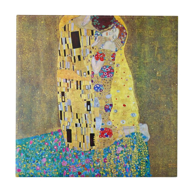 Carreau Le baiser de Gustav Klimt, Art Nouveau Vintage (Devant)