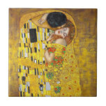 Carreau  le baiser - Gustav Klimt<br><div class="desc">Gustav Klimt - céramique d'art</div>