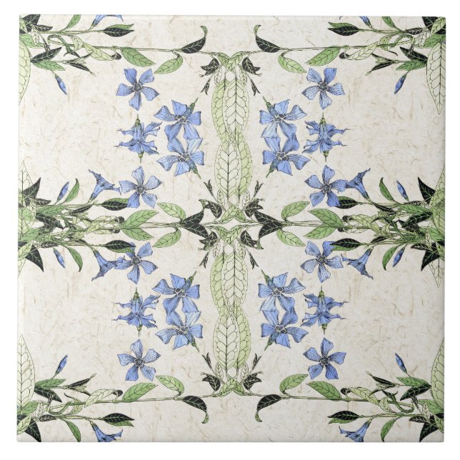 Carreau Le bigorneau bleu de Nouveau d'art français (Devant)