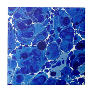 Carreau Le bleu ondule la tuile de mousse de mer
