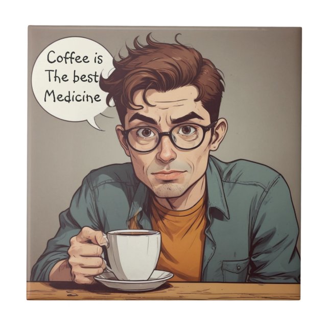 Carreau Le café est le meilleur médicament (Devant)