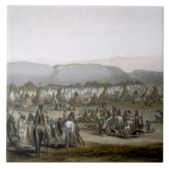 Carreau Le campement des Indiens de Piekann, plaquent 43 (Devant)
