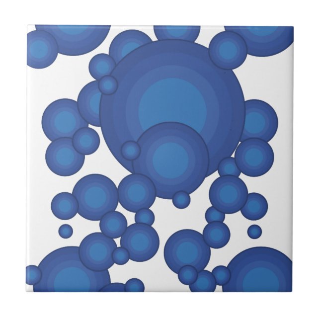 Carreau Le cercle de style des années Blue 70 (Devant)