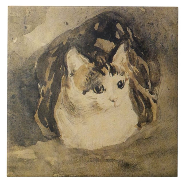 Carreau Le chat (par Gwen John) (Devant)