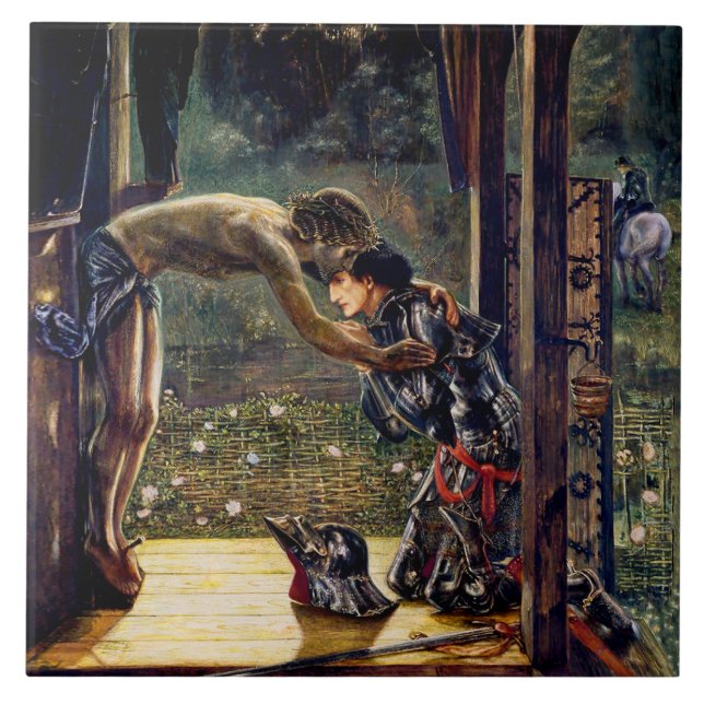 Carreau Le Chevalier Miséricordieux d'Edward Burne-Jones (Devant)