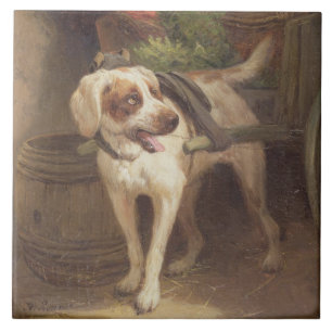 Carreau Le chien de l'épicier (huile sur le panneau)