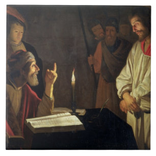 Carreau Le Christ avant Caiaphas (huile sur la toile)