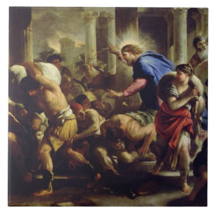 Carreau Le Christ conduisant les négociants par le temple