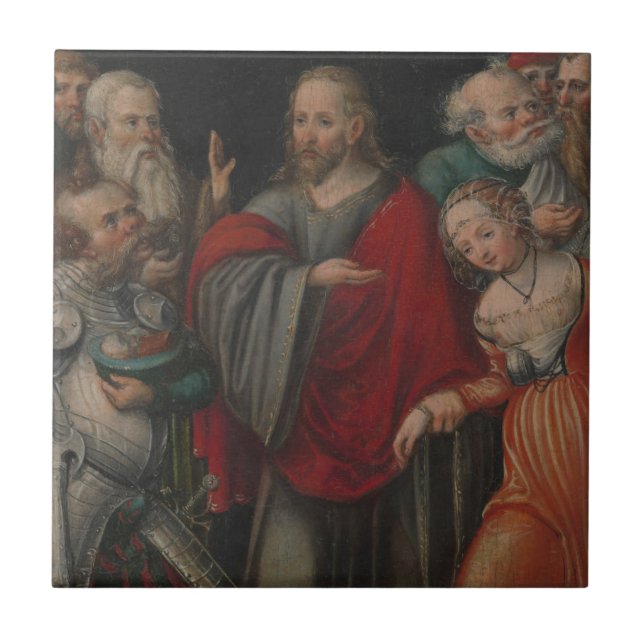 Carreau Le Christ et l'adultère (Devant)