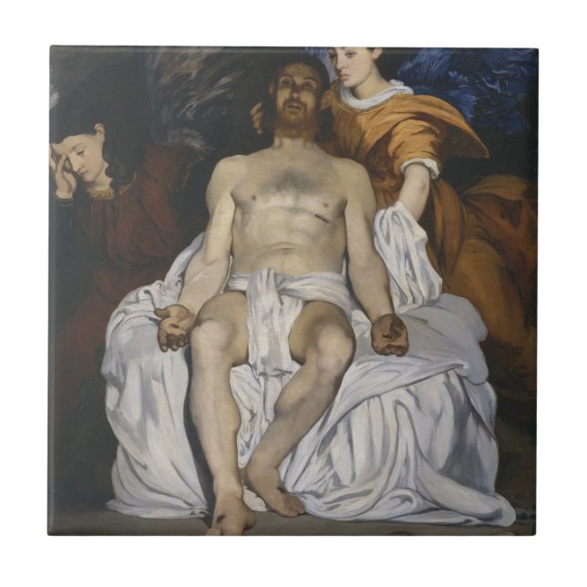 Carreau Le Christ mort avec les anges (par Édouard Manet) (Devant)