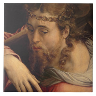 Carreau Le Christ portant la croix, 1540-45 (huile sur le