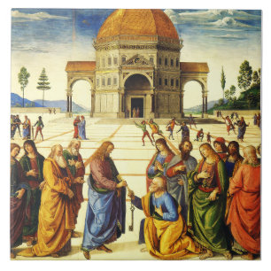 Carreau Le Christ remettant les clefs à saint Pierre