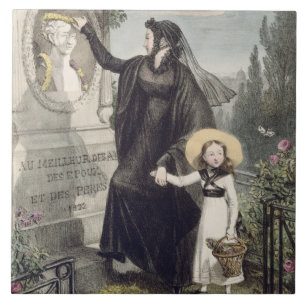 Carreau Le cimetière de Pere Lachaise, imprimé par Charles