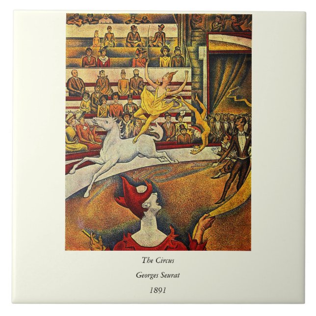 Carreau Le cirque de Georges Seurat (1891) - clown et (Devant)