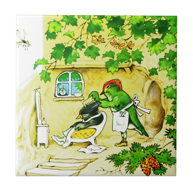 Carreau Le coiffeur d'oiseau (Devant)