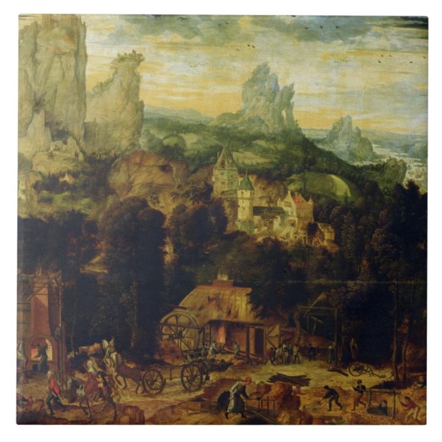 Carreau Le Coppermine (huile sur le panneau) (Devant)