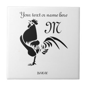 Carreau Le coq noir qui croise l'alarme du bon matin