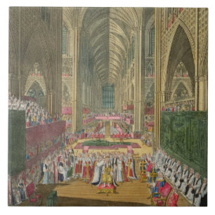 Carreau Le couronnement du Roi James II (1633-1701) d'a