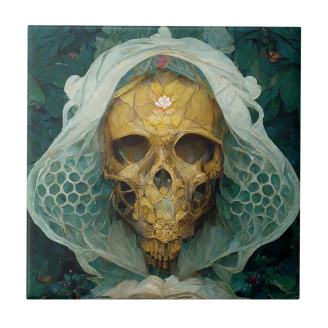 Carreau Le crâne d'abeille de drone Imaginaire Sci-Fi (Devant)