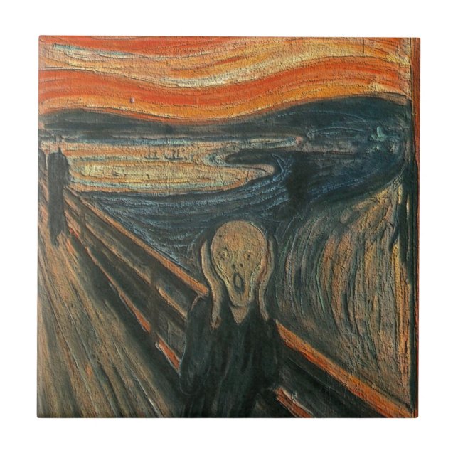 Carreau Le cri (Texturé) d'Edvard Munch (Devant)