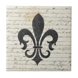Carreau Le cru accentue le français Ephemera Fleur De Lis