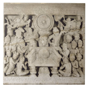 Carreau Le culte des symboles bouddhistes, Amaravati (Li