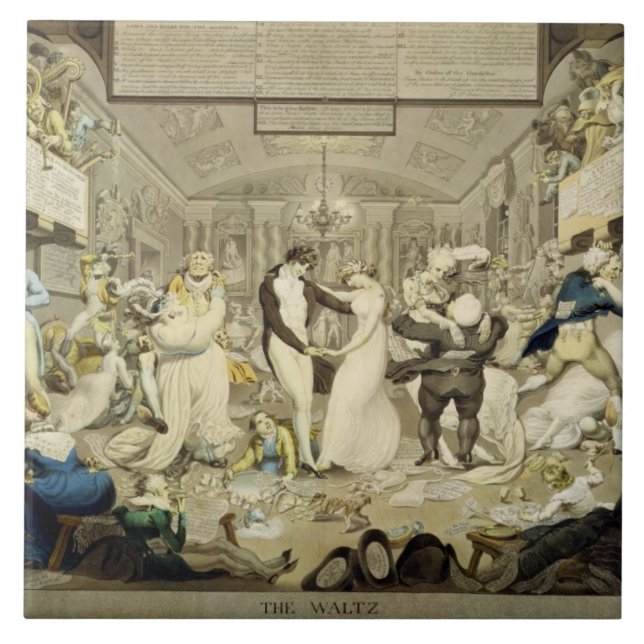 Carreau Le de valse (gravure colorée) (Devant)