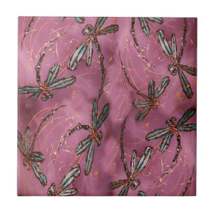 Carreau Le déménagement de libellule sombre s'est levé