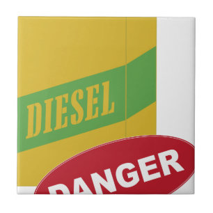Carreau Le diesel de danger peut