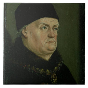 Carreau Le diptyque de Matheron : portrait de Rene I le