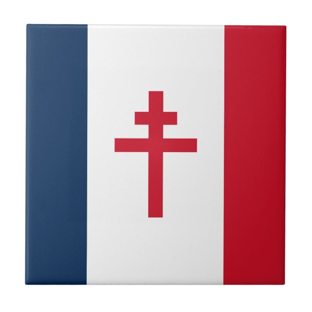 Carreau Le drapeau de la résistance française Symbole de l (Devant)
