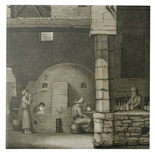 Carreau Le fabricant de bouteille en verre, des arts du (Devant)