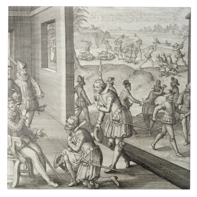 Carreau Le fort espagnol Caroline, 1565 de capture, de (Devant)