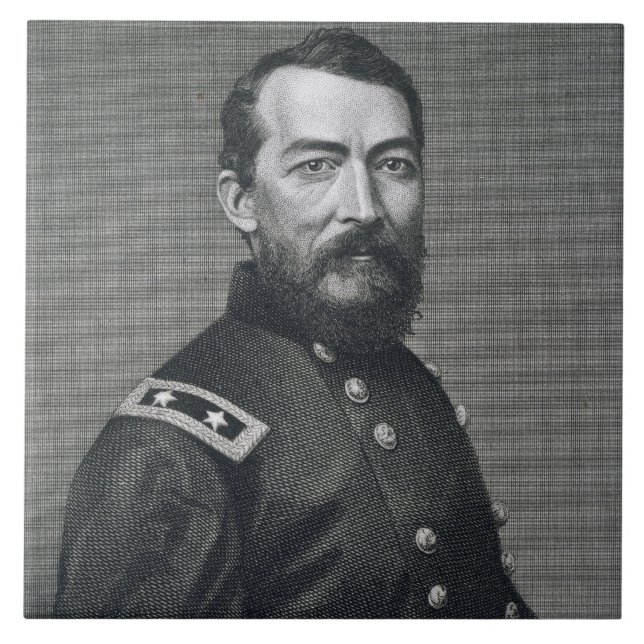 Carreau Le Général Philip Sheridan, gravé d'un photograp (Devant)