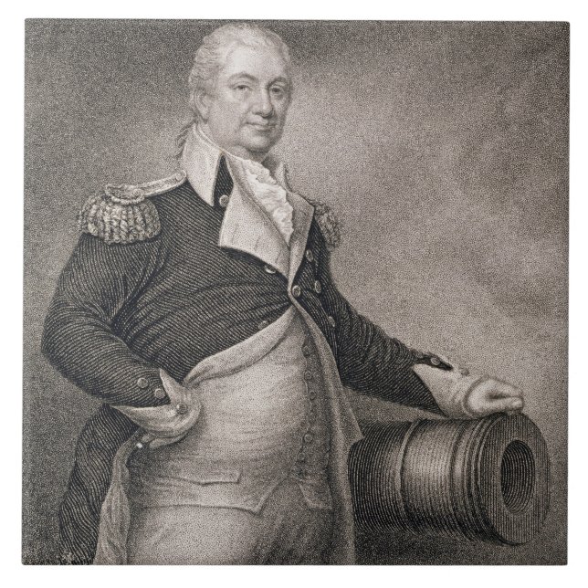 Carreau Le Général principal Henry Knox (1750-1806) gravé (Devant)