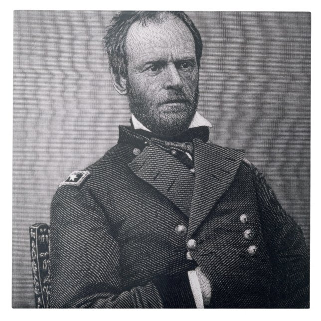 Carreau Le Général William Tecumseh Sherman, gravé après a (Devant)