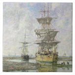 Carreau Le grand bateau, 1879 (huile sur la toile)<br><div class="desc">Image : 116794 le grand bateau,  1879 (huile sur la toile). Boudin,  Eugene Louis (1824-98). Collection privée.  Art,  beaux-arts.</div>