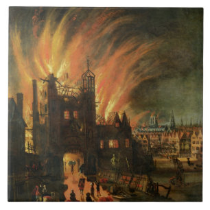 Carreau Le grand feu de Londres (septembre 1666) avec Lud