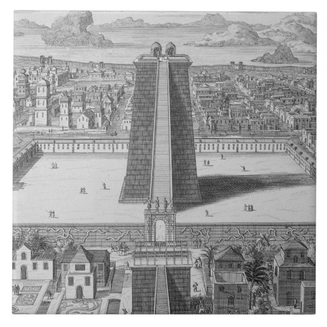Carreau Le grand temple de Vitsliputsli à Mexico, I (Devant)