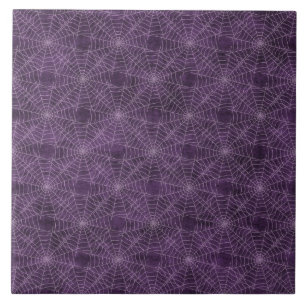 Carreau Le Grunge d'Halloween de Purple Spider Webs