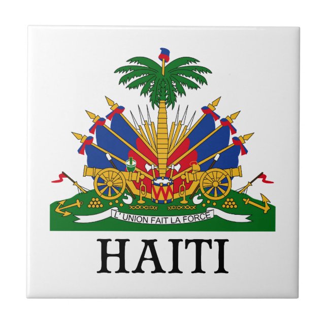 Carreau Le HAÏTI - emblème/manteau des (Devant)