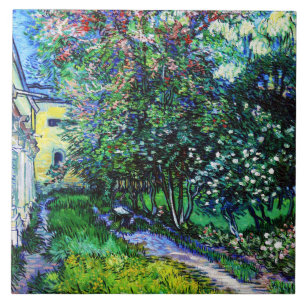 Carreau Le Jardin de l'Asile à Saint-Rémy, Van Gogh