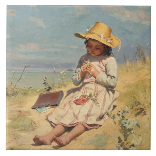 Carreau Le jeune botaniste (par Paul Peel) (Devant)