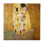 Carreau Le Kiss Gustav Klimt<br><div class="desc">Peintre autrichien impérial Gustav Klimt,  chef-d'oeuvre : La peinture de Kiss</div>