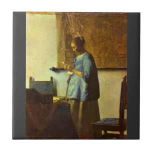 Carreau Le lecteur de lettre par Johannes Vermeer