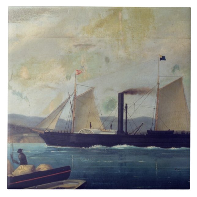 Carreau Le "Mallorcan", bateau sur lequel George Sand et (Devant)